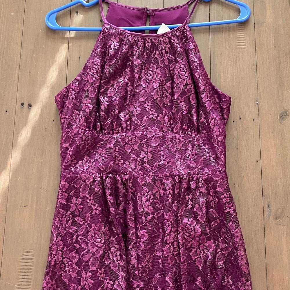 B Darlin Purple Lace Mini Dress